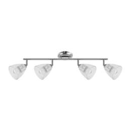 Rackhams Athella Bathroom 4 Light Ribbed Glass Spotlight - Chrome - thumbnail 4