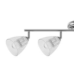 Rackhams Athella Bathroom 4 Light Ribbed Glass Spotlight - Chrome - thumbnail 6