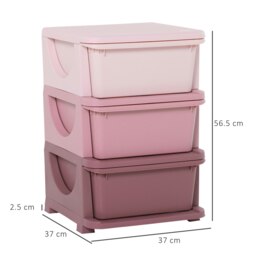 Rackhams Kids Storage Units with Drawers 3 Tier Chest Vertical Dresser Tower - thumbnail 5