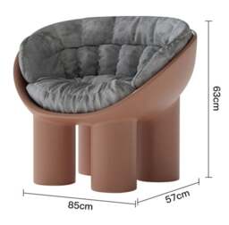 Rackhams Roly Poly Fiberglass Armchair With Cushion, Grey - thumbnail 5