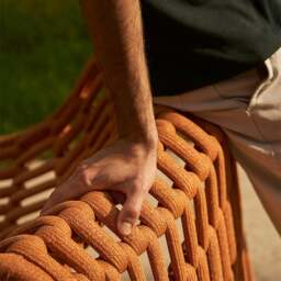 Rackhams Figueroa Outdoor Lounge Chair With Footstool, Rattan - Dark Grey - thumbnail 5