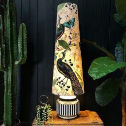 Rackhams Mythical Plumes in Parchment Oversized Cone Lampshades - King - thumbnail 2