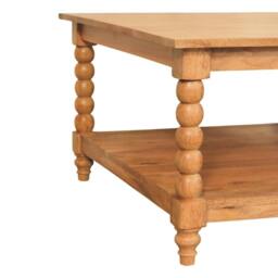 Rackhams Solid Wood Spindle Golden Teak Coffee Table - thumbnail 2