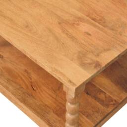 Rackhams Solid Wood Spindle Golden Teak Coffee Table - thumbnail 4