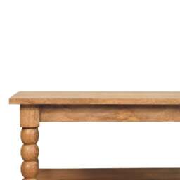 Rackhams Solid Wood Spindle Golden Teak Coffee Table - thumbnail 6