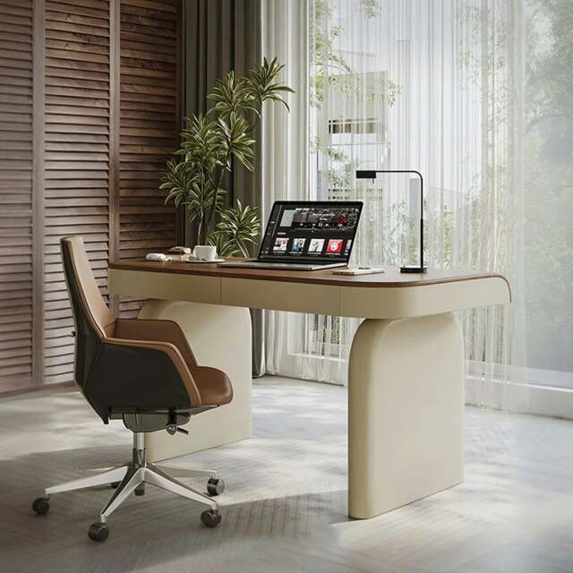 Rackhams Watson Office Desk With Drawers, Solid Wood - 140 x 60cm - image 1