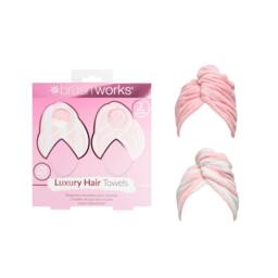Rackhams Luxury Hair Towels - 2 Pack - thumbnail 1