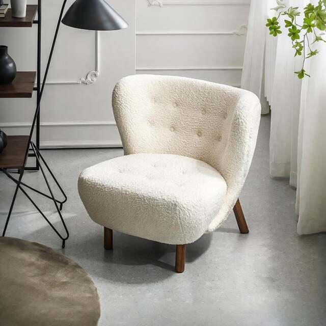 Rackhams Lilla Petra Lounge Chair, Short Hair, Boucle - image 1