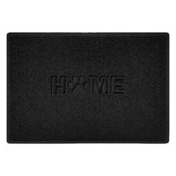 Rackhams Embossed Home Paw Spaghetti Indoor Doormat - Black - 90cm x 60cm - thumbnail 1