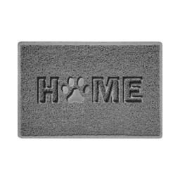 Rackhams Embossed Home Paw Spaghetti Indoor Doormat - Black - 90cm x 60cm - thumbnail 2