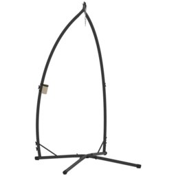 Rackhams Hammock Chair Stand, Steel Frame Hammock Stand Only, Black - thumbnail 2