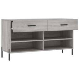 Rackhams Shoe Bench Grey Sonoma 102x35x55 cm Engineered Wood - thumbnail 5
