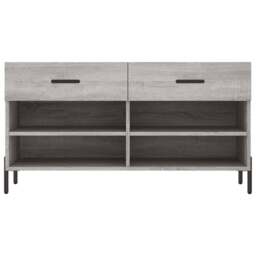 Rackhams Shoe Bench Grey Sonoma 102x35x55 cm Engineered Wood - thumbnail 6