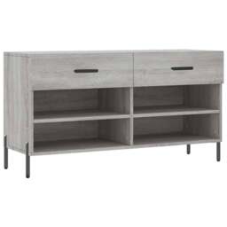 Rackhams Shoe Bench Grey Sonoma 102x35x55 cm Engineered Wood - thumbnail 2