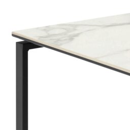 Rackhams Katrine Square Coffee Table Set in Ceramic White - white,black - White - 50 - thumbnail 6