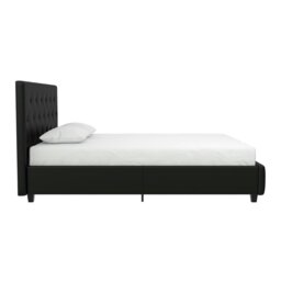 Rackhams Dakota Upholstered Bed PU Black - King - thumbnail 4