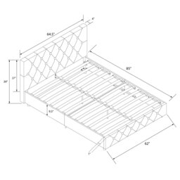 Rackhams Dakota Upholstered Bed PU Black - King - thumbnail 5