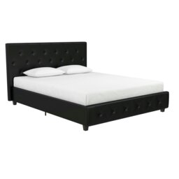 Rackhams Dakota Upholstered Bed PU Black - King - thumbnail 2