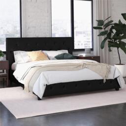 Rackhams Dakota Upholstered Bed PU Black - King - thumbnail 6