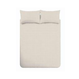 Rackhams Bamford Gingham Check Reversible Duvet Cover Set Natural - Single - Natural - thumbnail 5