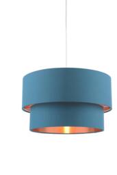 Rackhams Rute Teal & Copper Pendant Shade - thumbnail 2