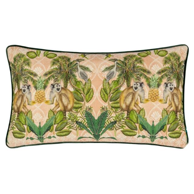 Rackhams Valera Korba Monkey Cushion Cover - Multicoloured - 50cm x 30cm - Multicoloured - 100% Polyester - image 1
