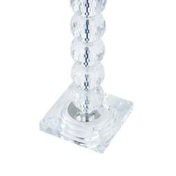 Rackhams Contemporary Clear K9 Crystal Glass Table Lamp Base with Faceted Spheres - thumbnail 2