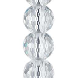 Rackhams Contemporary Clear K9 Crystal Glass Table Lamp Base with Faceted Spheres - thumbnail 3