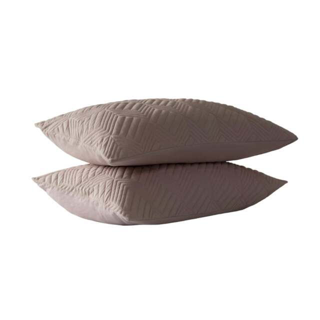 Rackhams Lisbon Chevron Pillow Sham (Pack of 2) - Blush - 50cm x 75cm - Blush - 100% Polyester