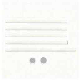 Rackhams Extendable Telescopic Shower Curtain Rail Pole 74-257cm Diameter 25mm - White - Metal - thumbnail 2