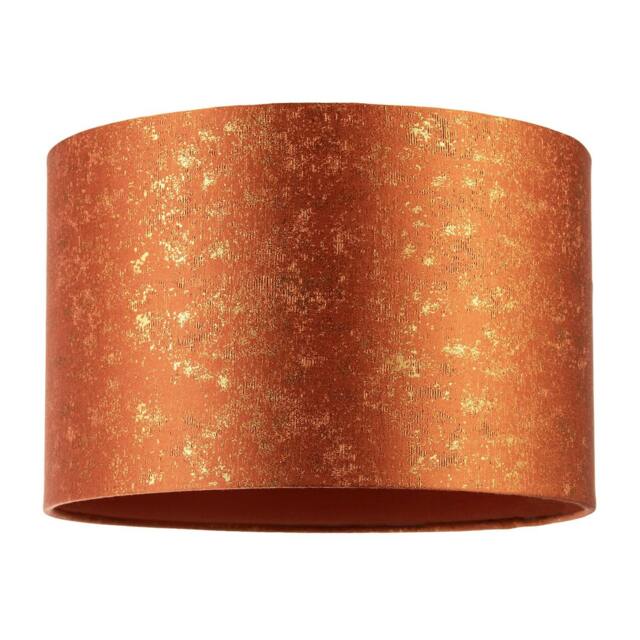 Rackhams Rustic Orange Jacquard Fabric Lamp Shade with Gold Foil Fleck Accents - image 1
