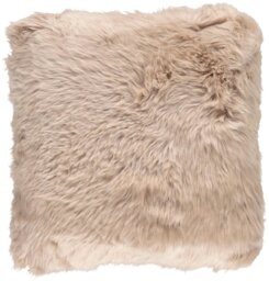 Rackhams Long-Wool Sheepskin Cushion - 35x35 cm - Warm Sand - thumbnail 1
