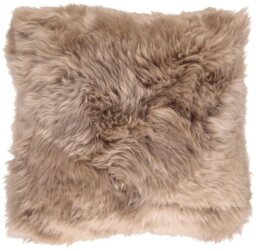 Rackhams Long-Wool Sheepskin Cushion - 35x35 cm - Warm Sand - thumbnail 2
