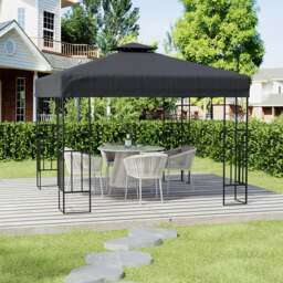 Rackhams 9ft Steel Outdoor Pergola with Minimalist Design