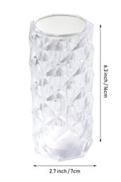Rackhams Acrylic RGB Dimmable Table Lamp Bedside Lighting Decor with Remote Control - Multi - One Size - thumbnail 5