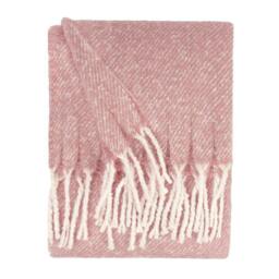 Rackhams Isla Woven Tassel Throw - Pink/Heather - 130cm x 180cm - Pink/Heather - 100% Polyester - thumbnail 3