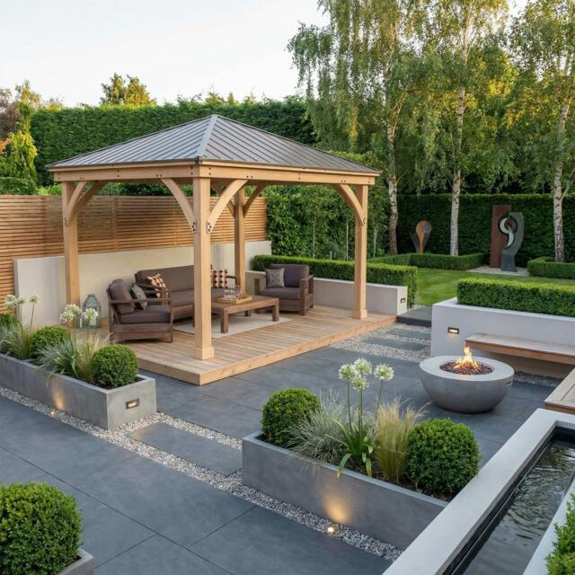 Rackhams Yardistry Wooden Gazebo 12ft x 12ft (3.7m x 3.7m), Meridian Series - image 1