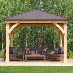 Rackhams Yardistry Wooden Gazebo 12ft x 12ft (3.7m x 3.7m), Meridian Series - thumbnail 2