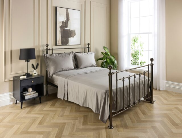 Rackhams 5 Star Flat Sheet - King - Grey - image 1