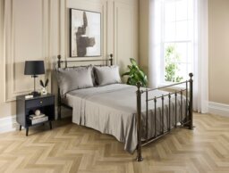 Rackhams 5 Star Flat Sheet - King - Grey - thumbnail 1