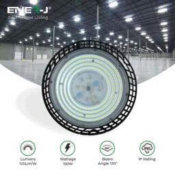 Rackhams 150W UFO LED High Bay Light 4000K Super Bright IP65 Waterproof - thumbnail 3