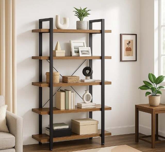 Rackhams 5 Tier Bookcase - Large Ladder Shelf - image 1