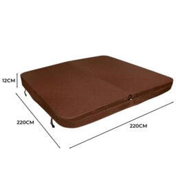 Rackhams 2.2m Hot Tub Spa Cover – Brown