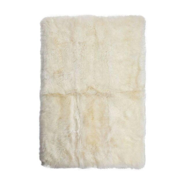 Rackhams Long Wool Sheepskin Design Rug - Ivory - 170x240 cm - image 1