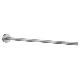 "Rackhams Brushed Chrome Fixed Towel Rail 43cm/16.9"" Wall Mounted with Concealed Screws Bathroom Towel Holder"