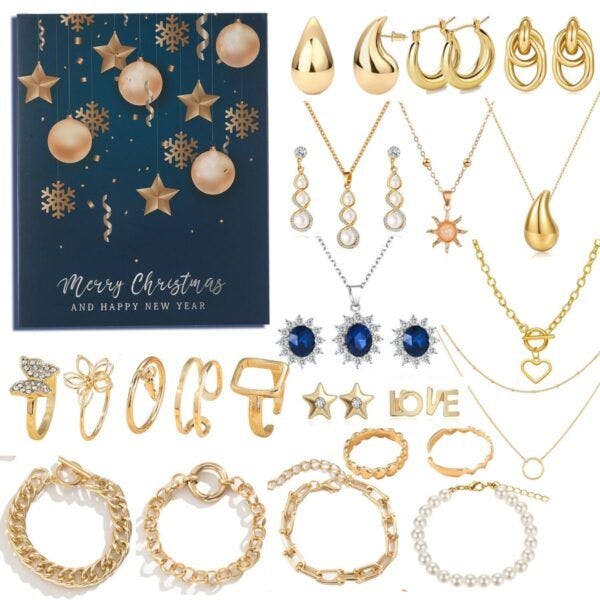 Rackhams Christmas Golden Jewelry DIY Advent Calendar - Style 1 - image 1