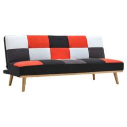 Rackhams Livingandhome 3-Seater Multicolour Checkered Sofa Bed - thumbnail 4