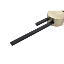 Rackhams Modern Architectural Design Wall Light Fitting in Brush Gold and Black - thumbnail 4