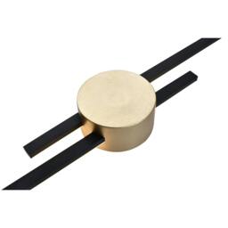 Rackhams Modern Architectural Design Wall Light Fitting in Brush Gold and Black - thumbnail 3