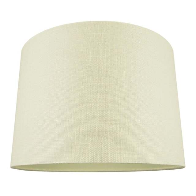 "Rackhams Contemporary and Sleek Cream Linen 16"" Lamp Shade with Cotton Inner Lining" - image 1